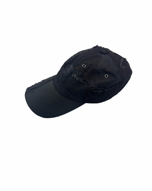 QUAD PATCH DENIM CAP / BLACK