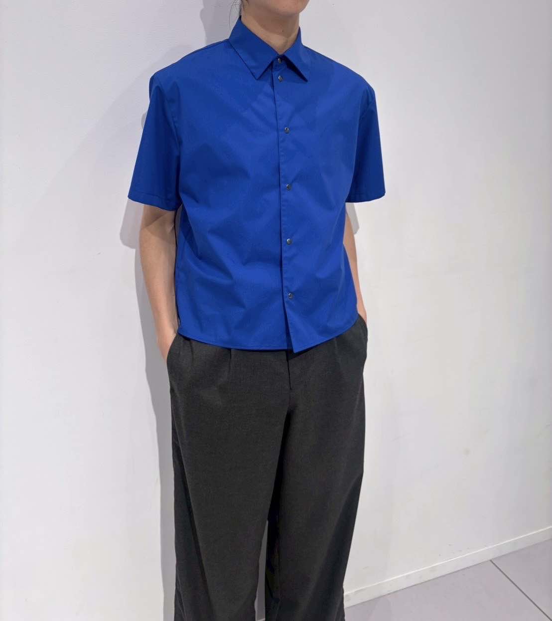 【RE-STOCK】BROAD CLOTH SHORT SLEEVE SHIRTS / BLUE