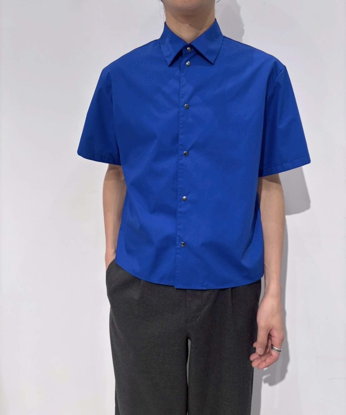 【RE-STOCK】BROAD CLOTH SHORT SLEEVE SHIRTS / BLUE