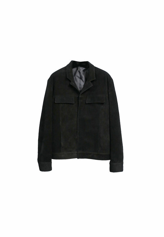 SUEDE MODERN IKE JACKET / BLACK