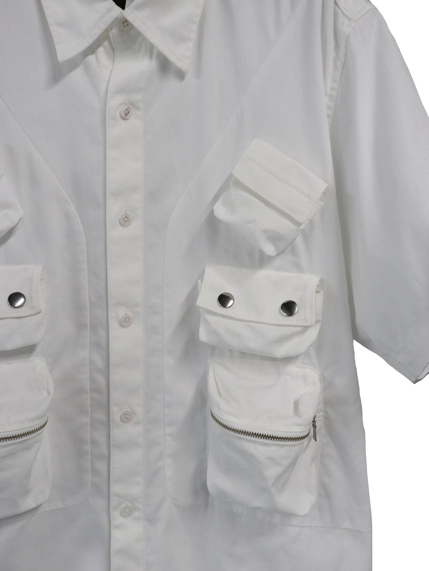 PUCKERED C-1 DOCKING SHIRT/ WHITE