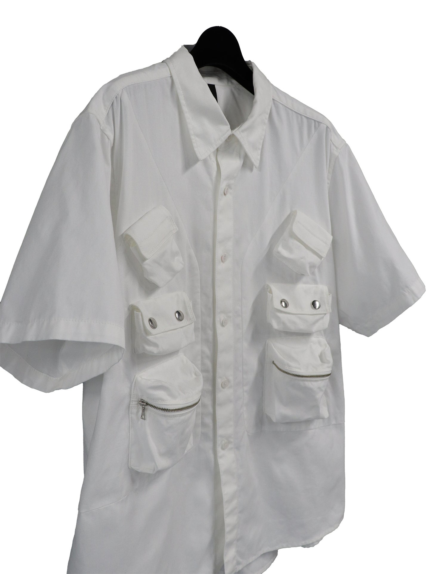 PUCKERED C-1 DOCKING SHIRT/ WHITE