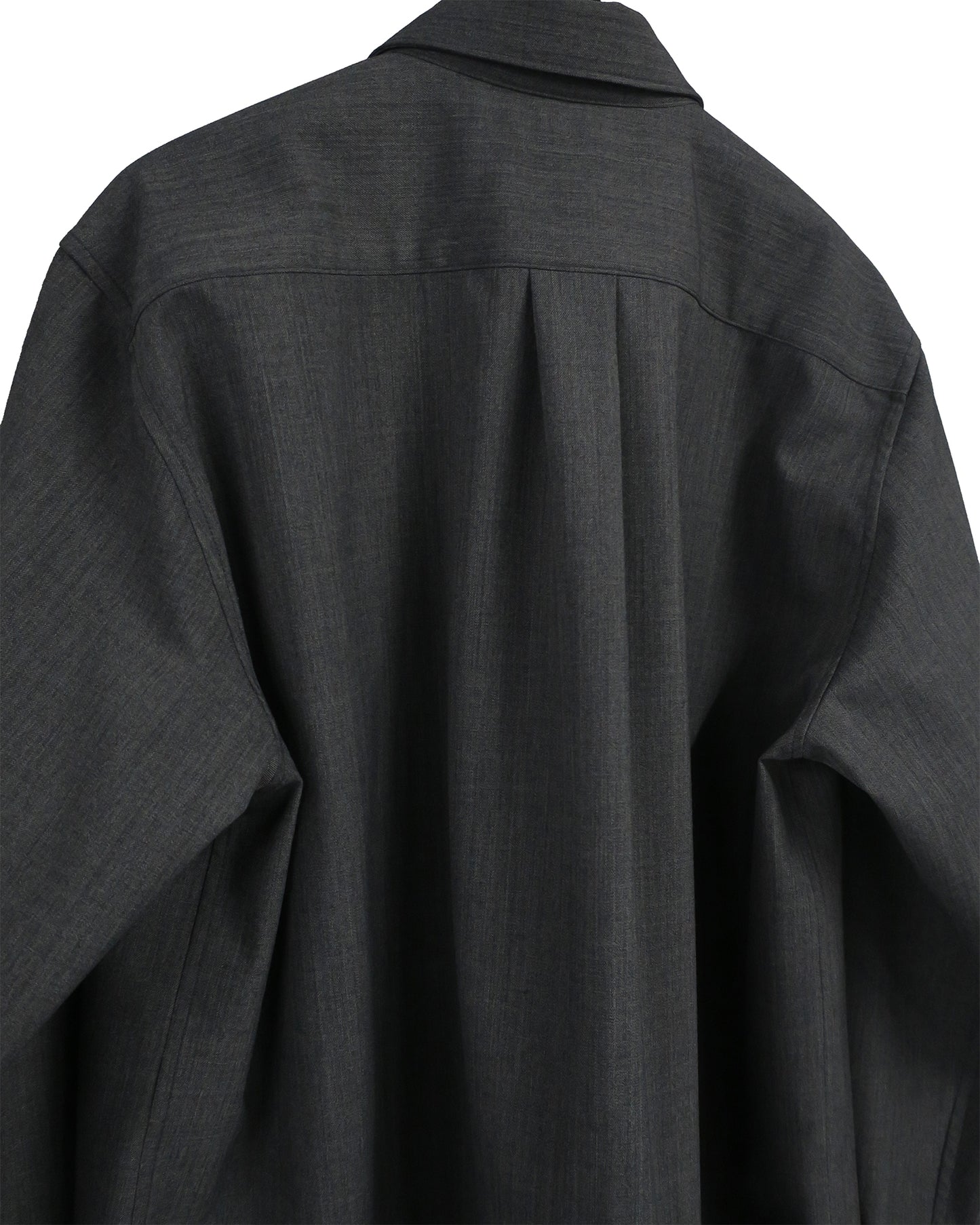 FLEX GABARDINE WOOL BOX SHIRTS/ GRAY
