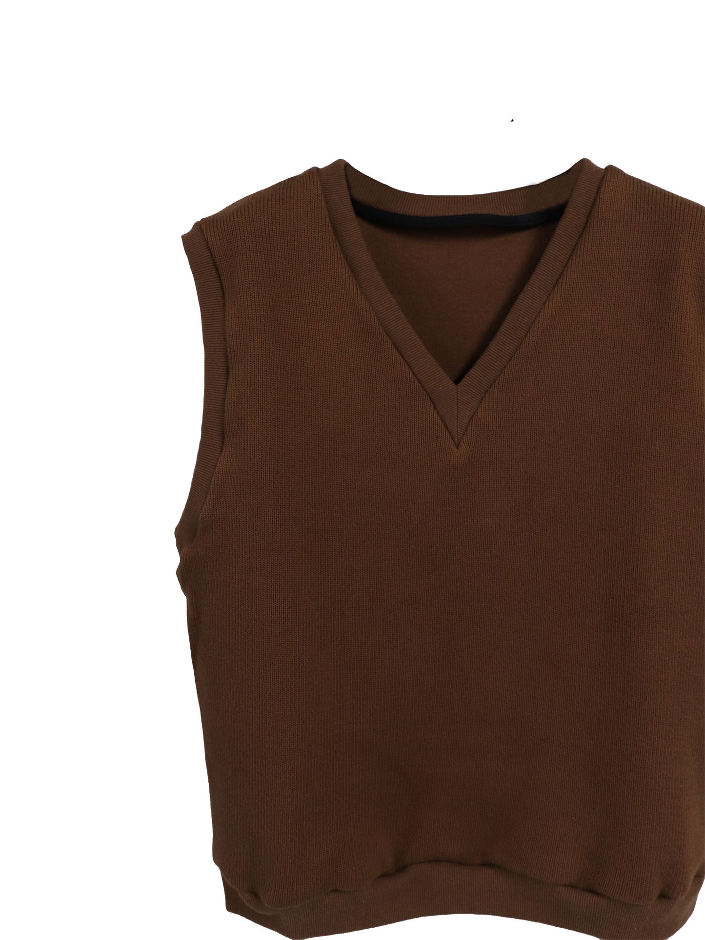 COTTON KNIT IVY VEST/ BROWN