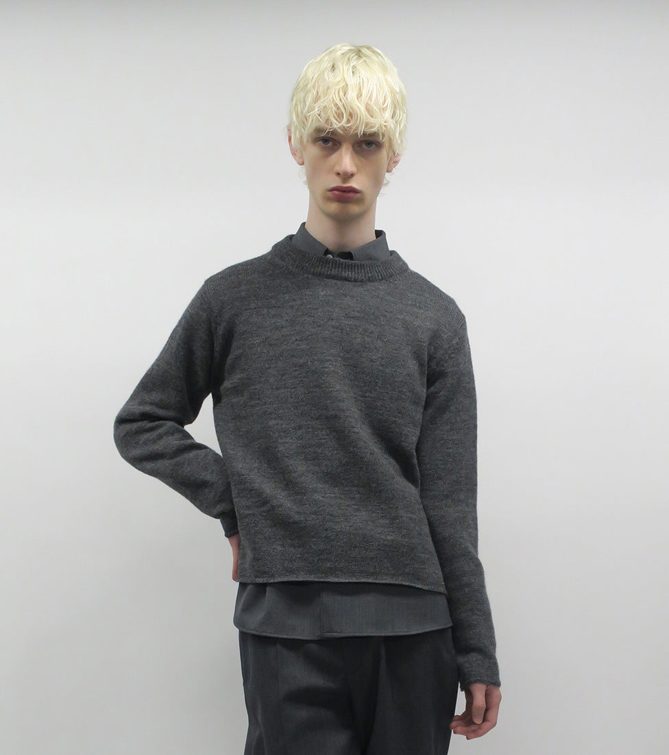 FLEX GABARDINE WOOL BOX SHIRTS/ GRAY