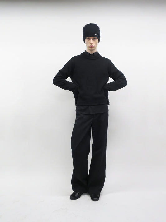 AVALONE LOGO BEANIE / BLACK