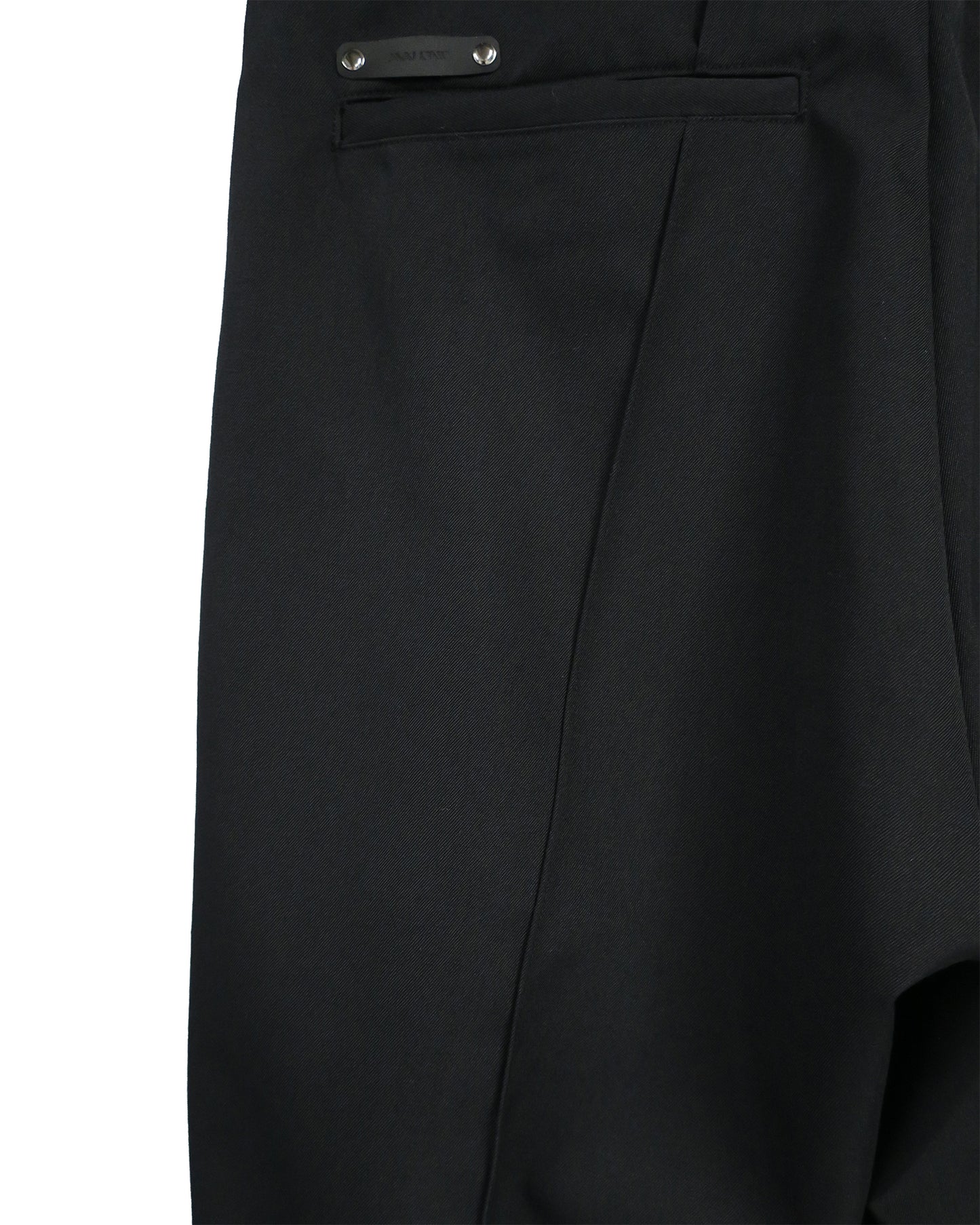 ROYAL HIGH-DENSITY PIN-TUCK TROUSERS / BLACK
