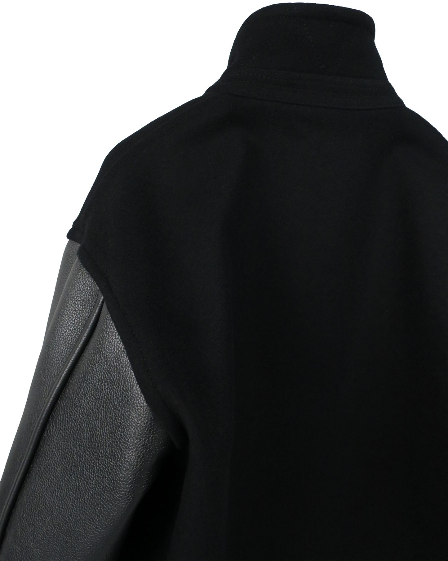 【RE-STOCK】ORIGINAL FULLING MELTON×COW LEATHER AUTHENTIC JACKET/ BLACK