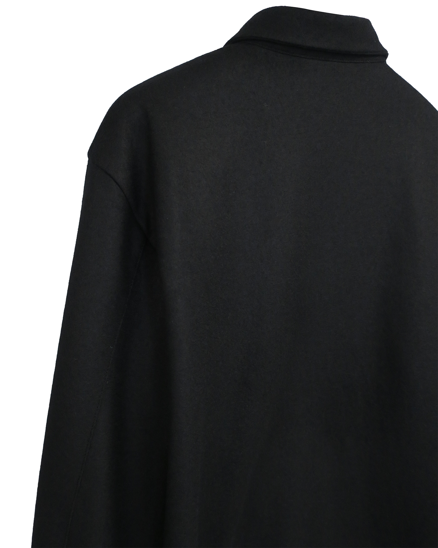 WOOL SMOOTH SQUARE SHIRTS / BLACK