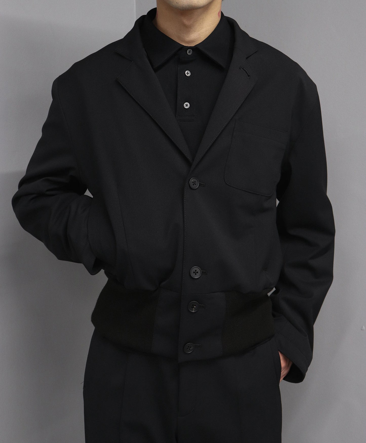 ACE OF SPADES GABARDINE JACKET/ BLACK