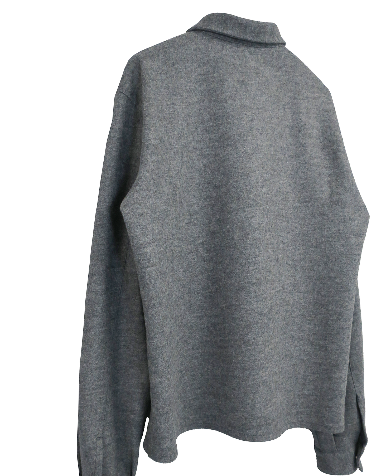 WOOL SMOOTH SQUARE SHIRTS / GRAY