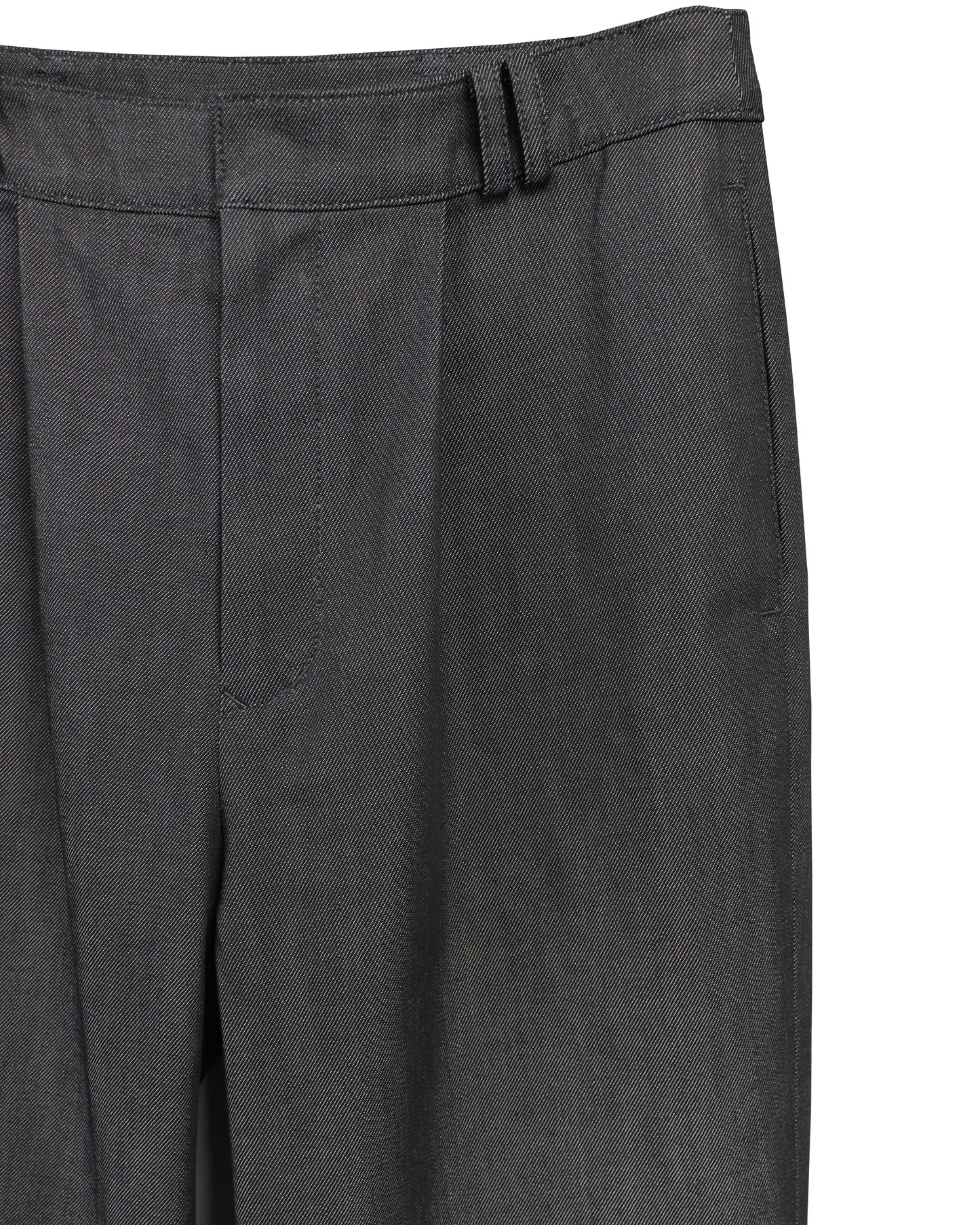 LUX DENIM DOUBLE LOOP TROUSERS / BLACK