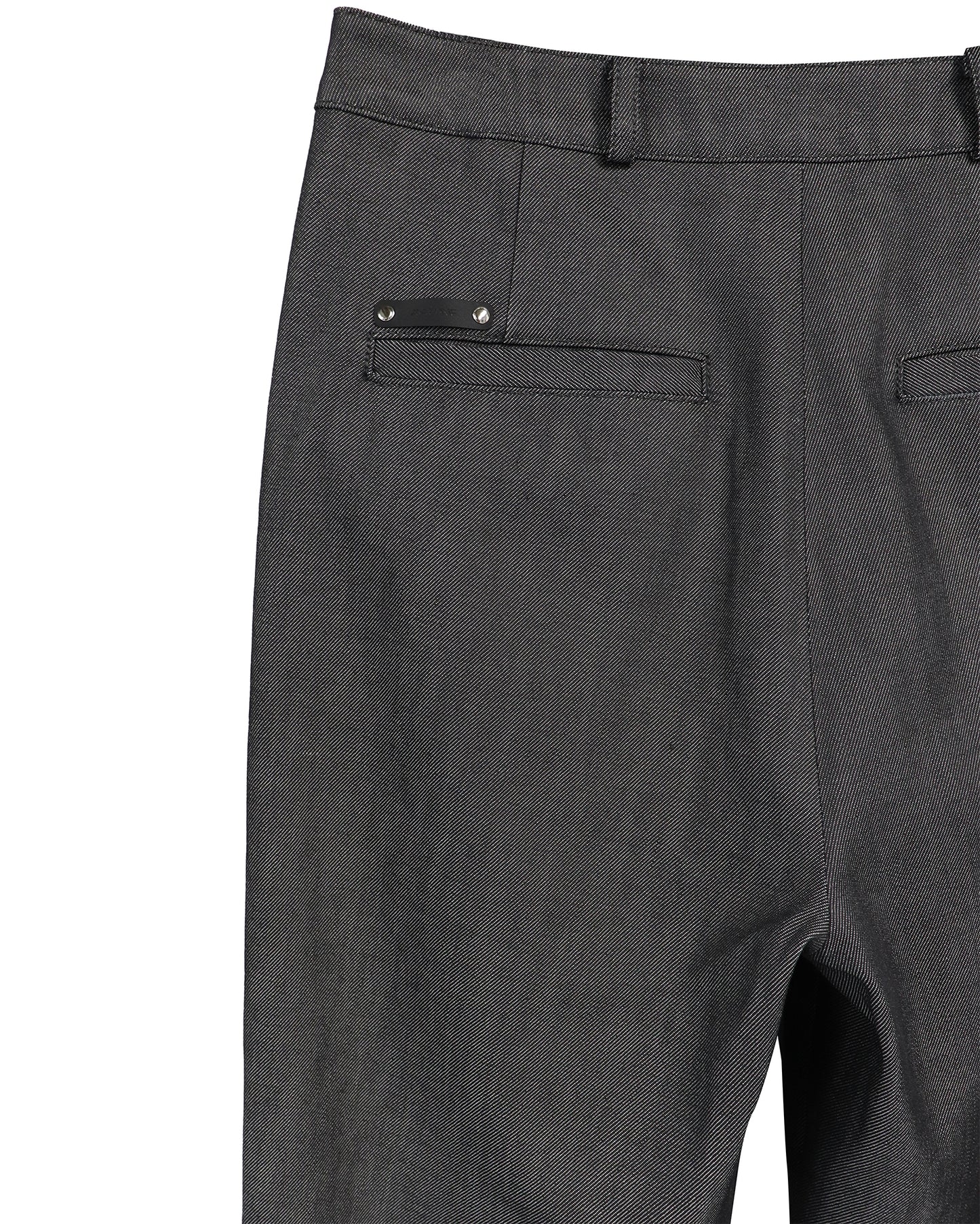 LUX DENIM DOUBLE LOOP TROUSERS / BLACK