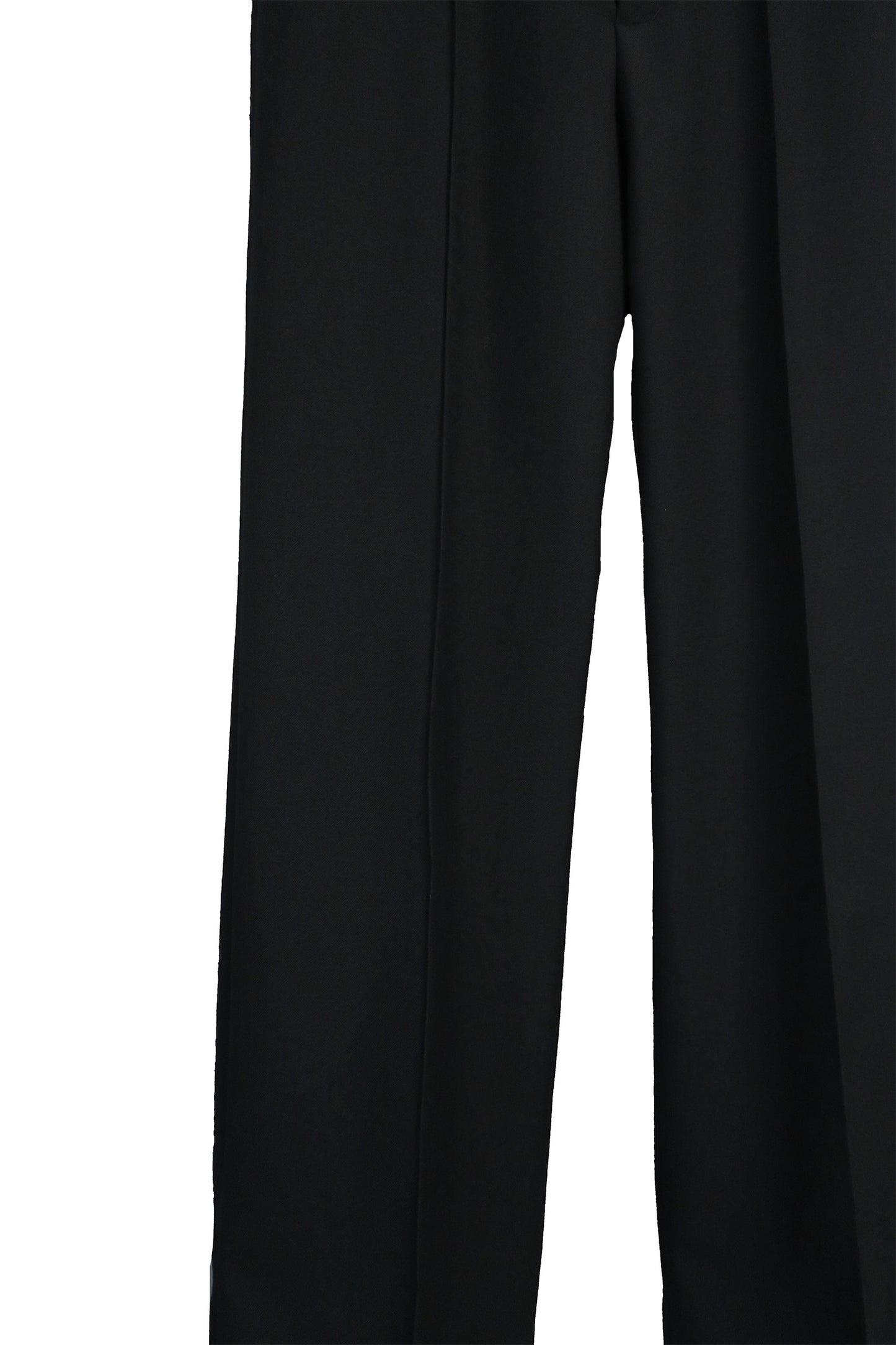 TRADITIONAL GABARDINE PIN-TUCK TROUSERS / BLACK