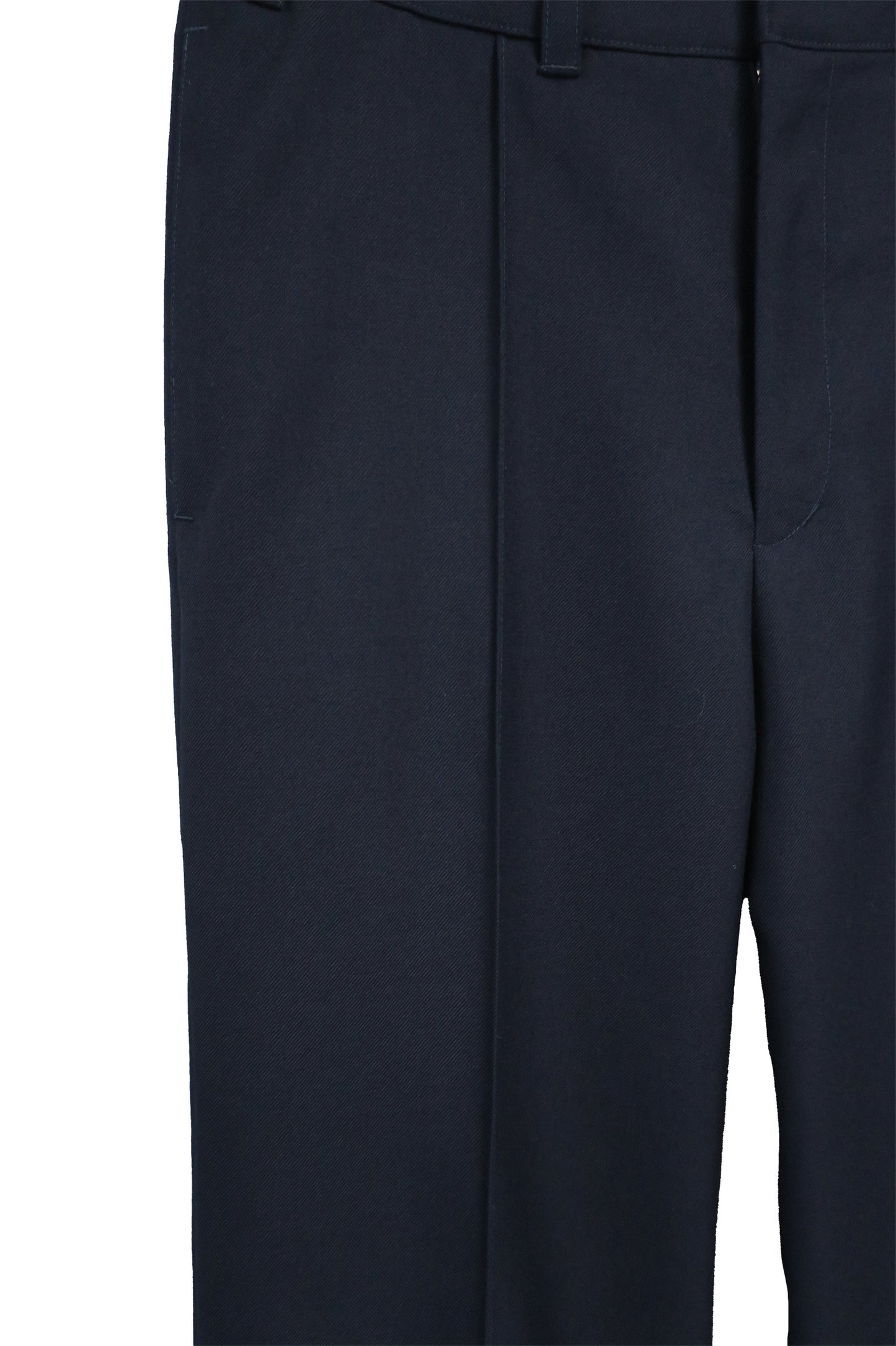 TRADITIONAL GABARDINE PIN-TUCK TROUSERS / NAVY