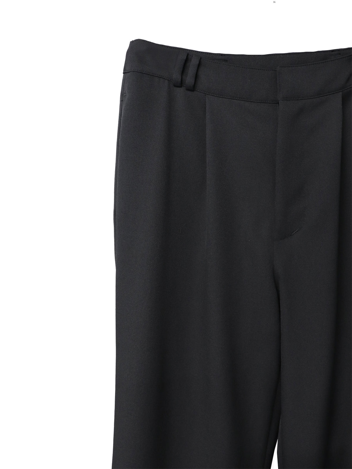 DOUBLE LOOP HARU-KING TWILL TROUSERS / BLACK