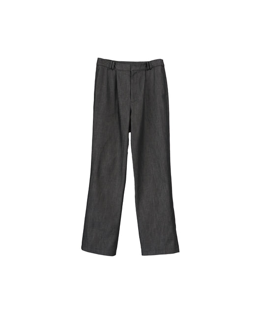 LUX DENIM DOUBLE LOOP TROUSERS / BLACK