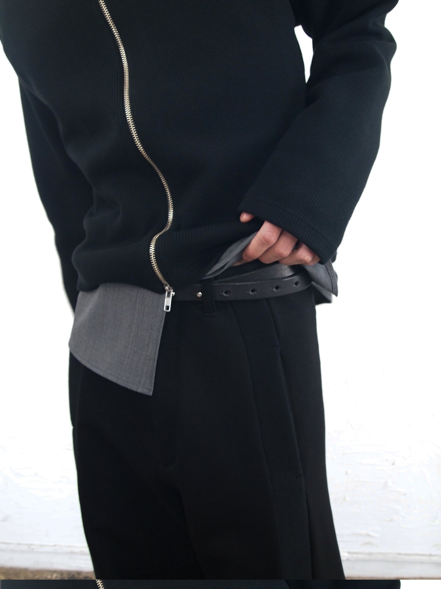 【SALE】THREE-D JERSEY TROUSERS / BLACK