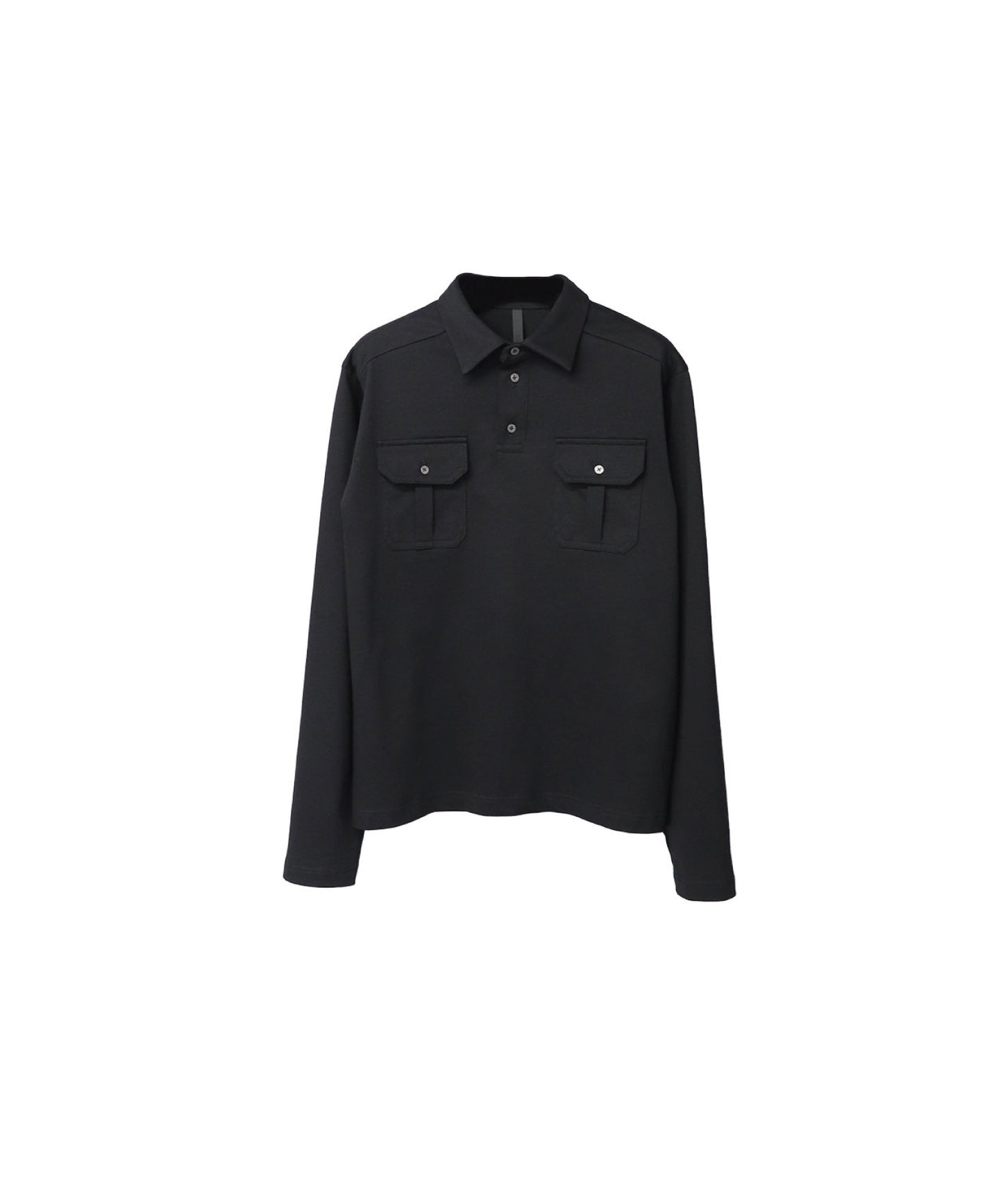 LEMMY’S DARK JERSEY LONG SLEEVE POLO/ BLACK