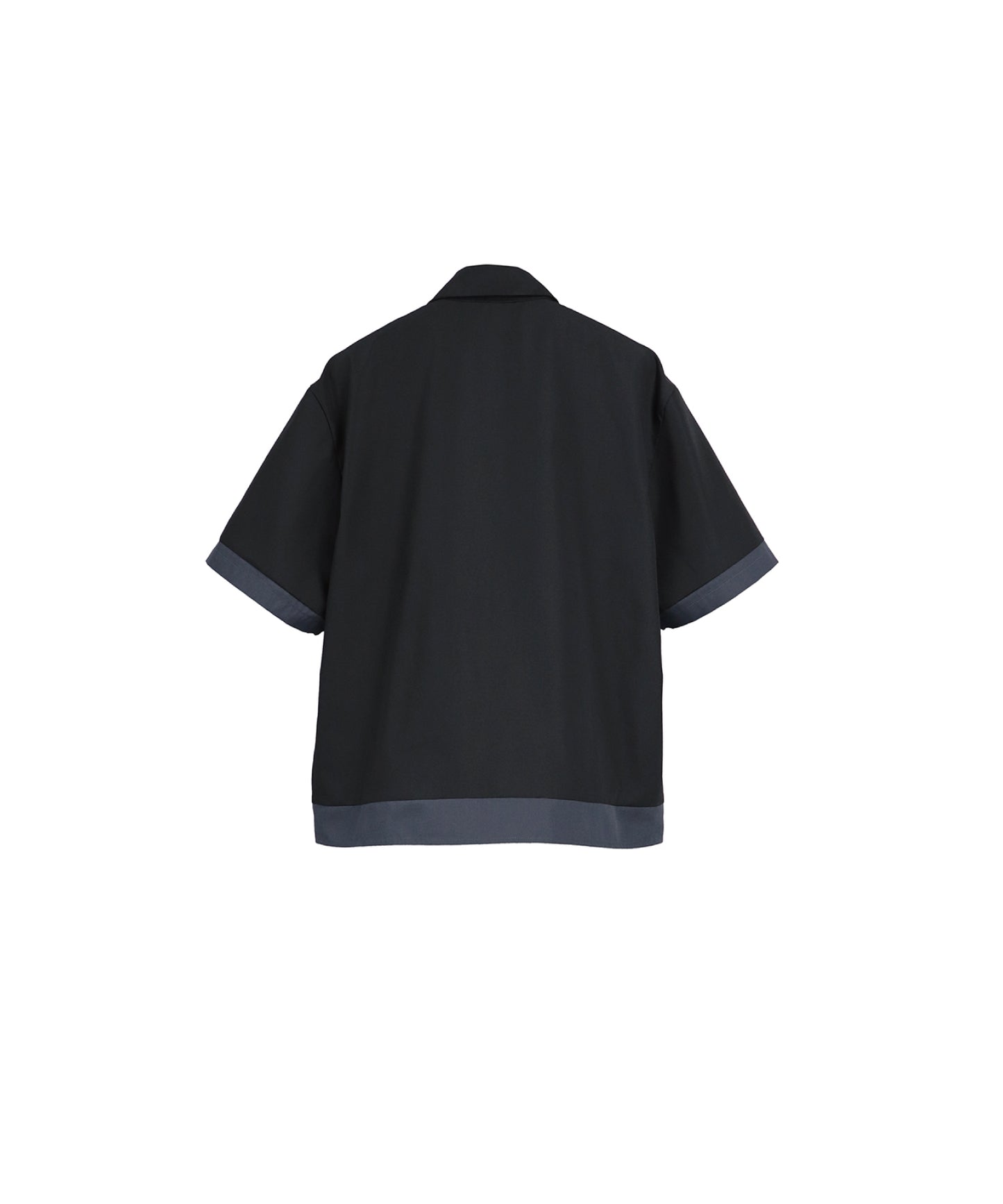 BROAD CLOTH LAYERED SHORT SLEEVE SHIRTS / BK×CHARCOAL