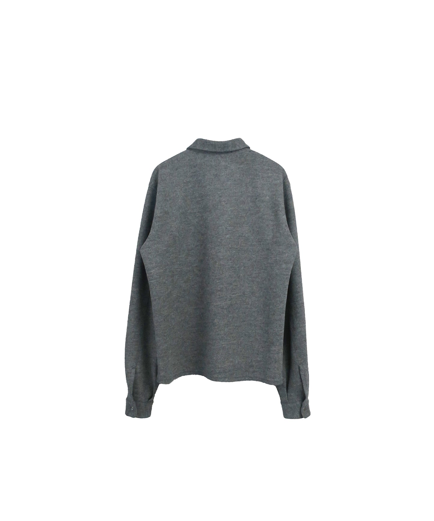 WOOL SMOOTH SQUARE SHIRTS / GRAY