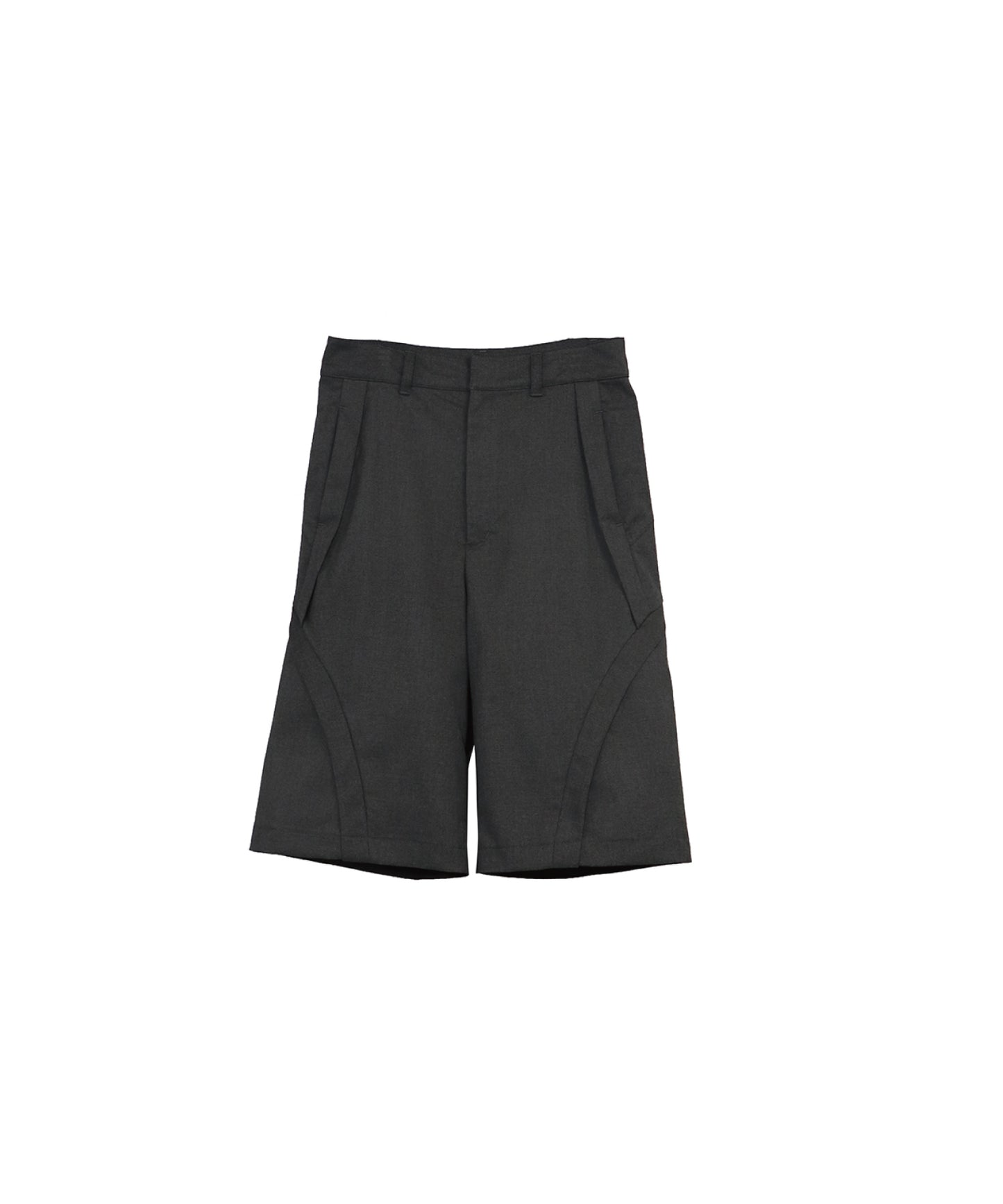 【RE-STOCK】TWILL CROPPED WIDE TROUSERS/ D-GRAY