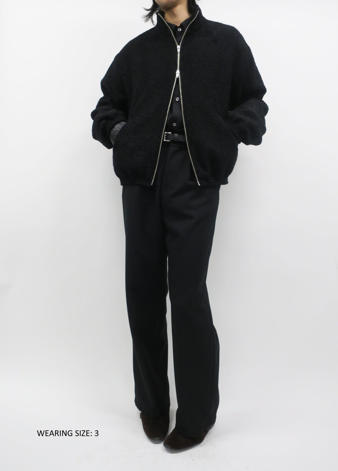 LOOP TWEED MOHAIR HERITAGE  BLOUSON/ BLACK