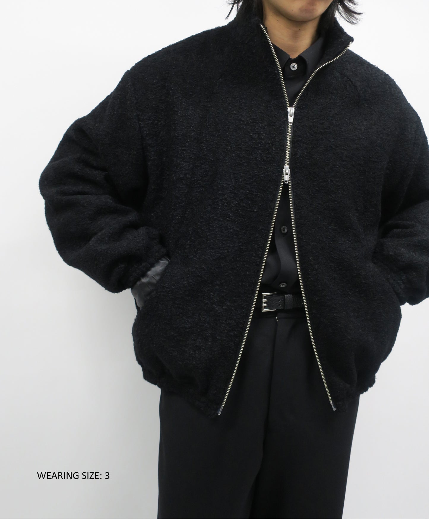LOOP TWEED MOHAIR HERITAGE  BLOUSON/ BLACK