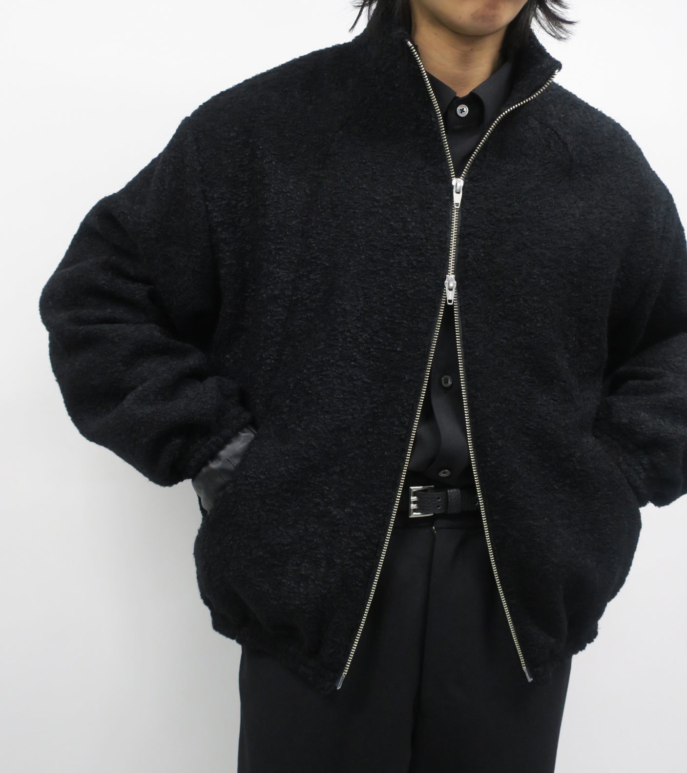 DOUBLE-PIN NARROW BELT / BLACK