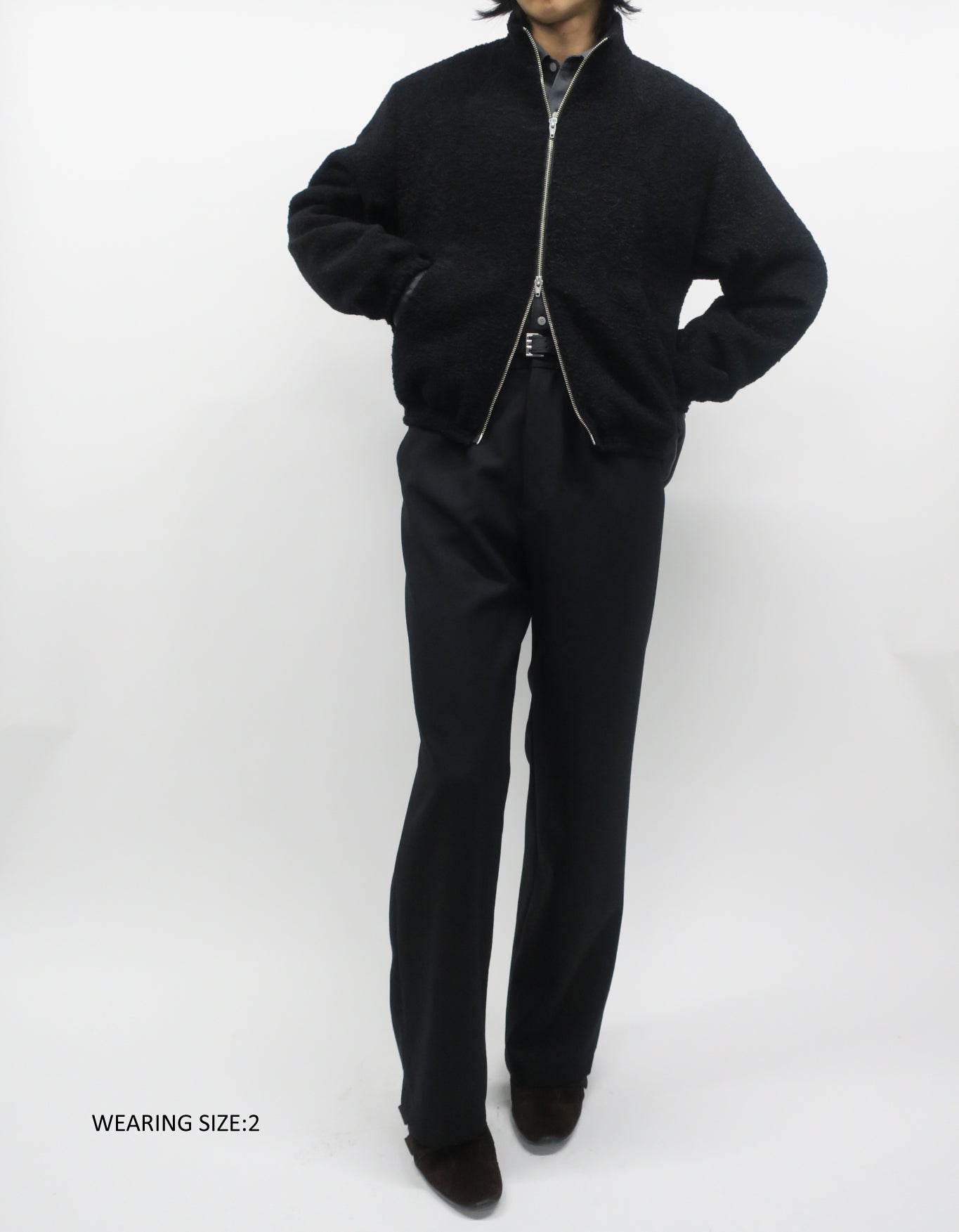 LOOP TWEED MOHAIR HERITAGE  BLOUSON/ BLACK