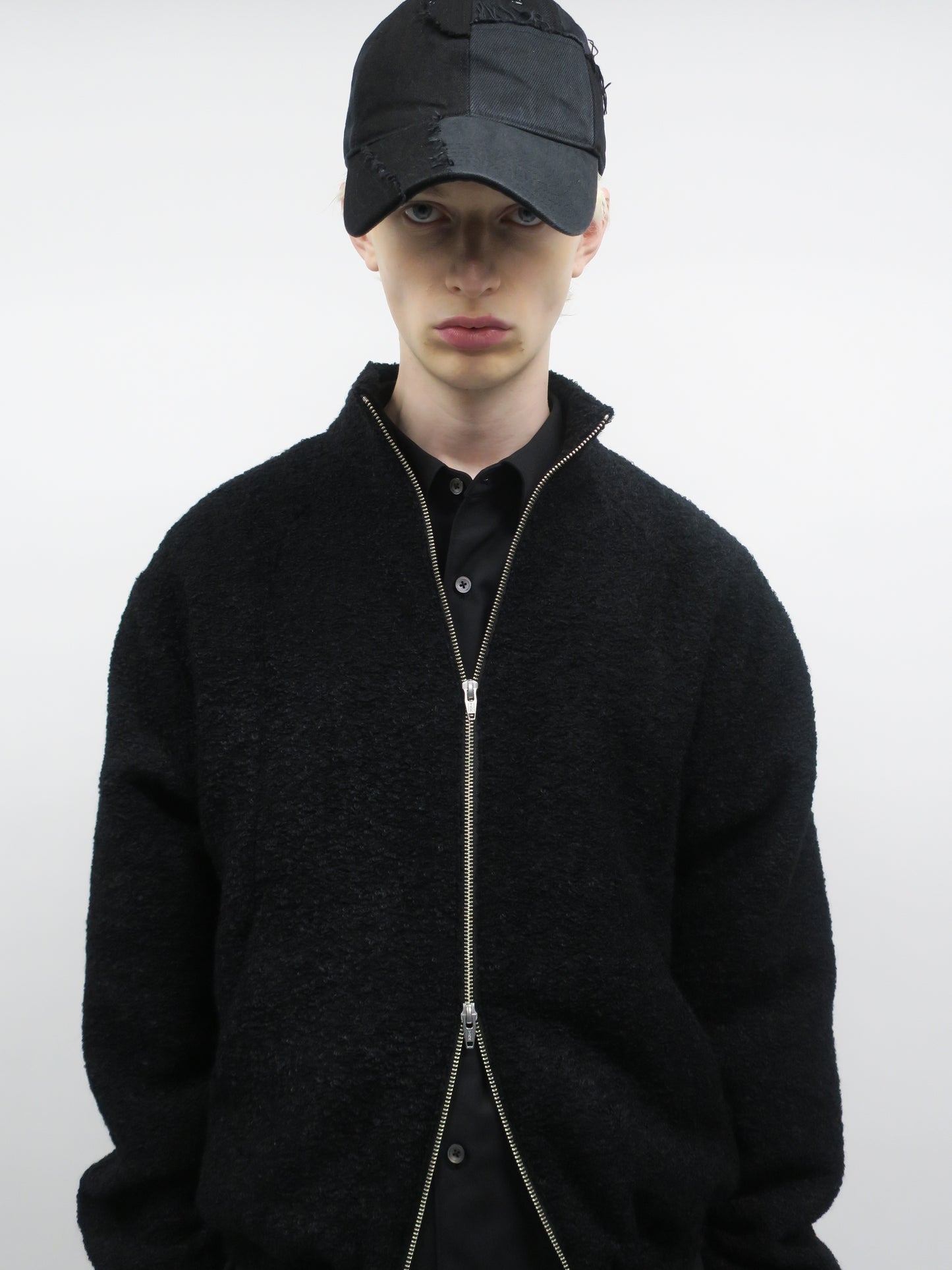 LOOP TWEED MOHAIR HERITAGE  BLOUSON/ BLACK