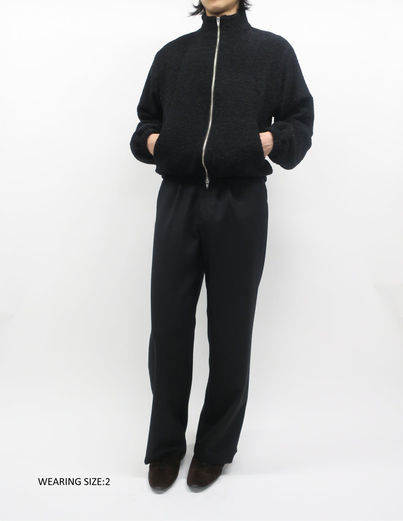 LOOP TWEED MOHAIR HERITAGE  BLOUSON/ BLACK