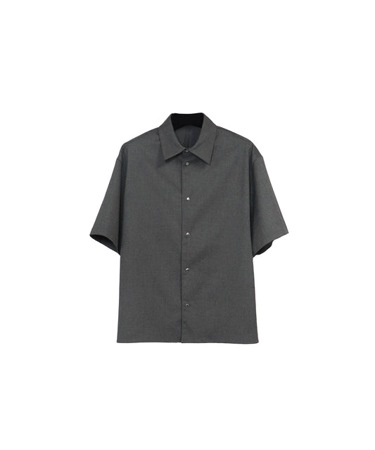TWILL STRETCH SHORT SLEEVE SHIRTS / D-GRAY