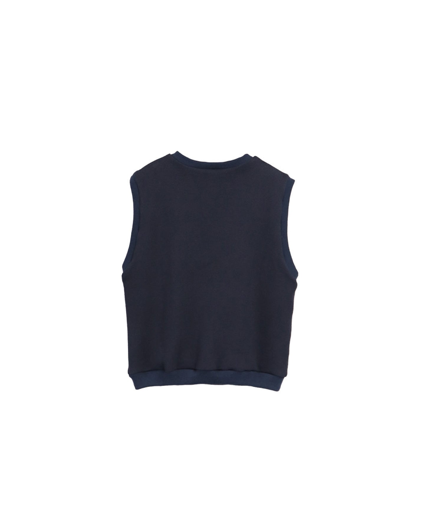 COTTON KNIT IVY VEST/ NAVY
