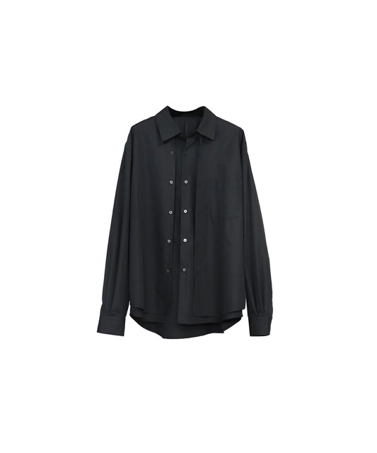 DOUBLE  BODY LAYRED IVY SHIRTS / BLACK