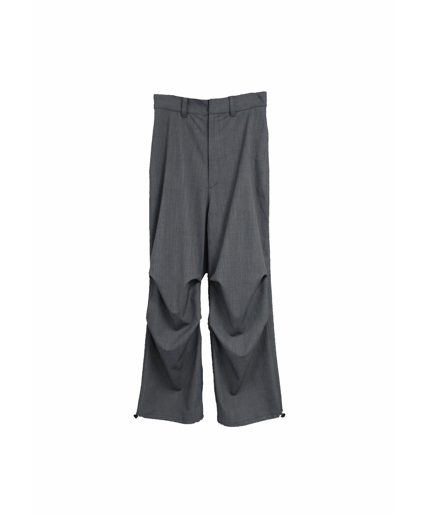 【RE-STOCK】HIGH TECH  GABARDINE WOOL 65 TROUSERS/ D.GRAY