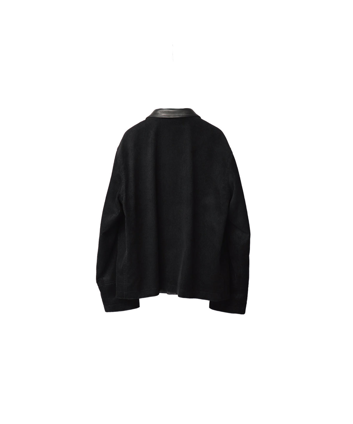 COW LEATHER × CORDUROY WORK JACKET/ BLACK