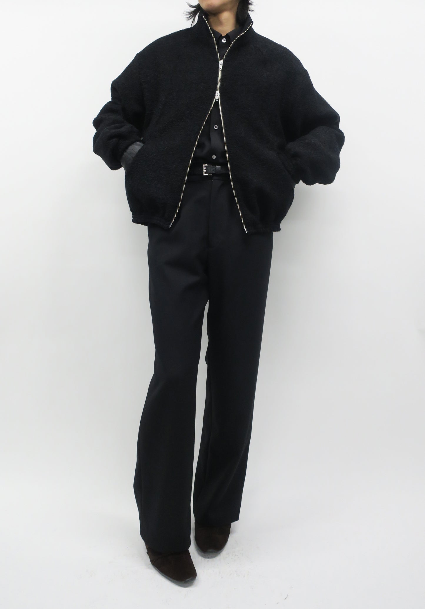 DOUBLE-PIN NARROW BELT / BLACK