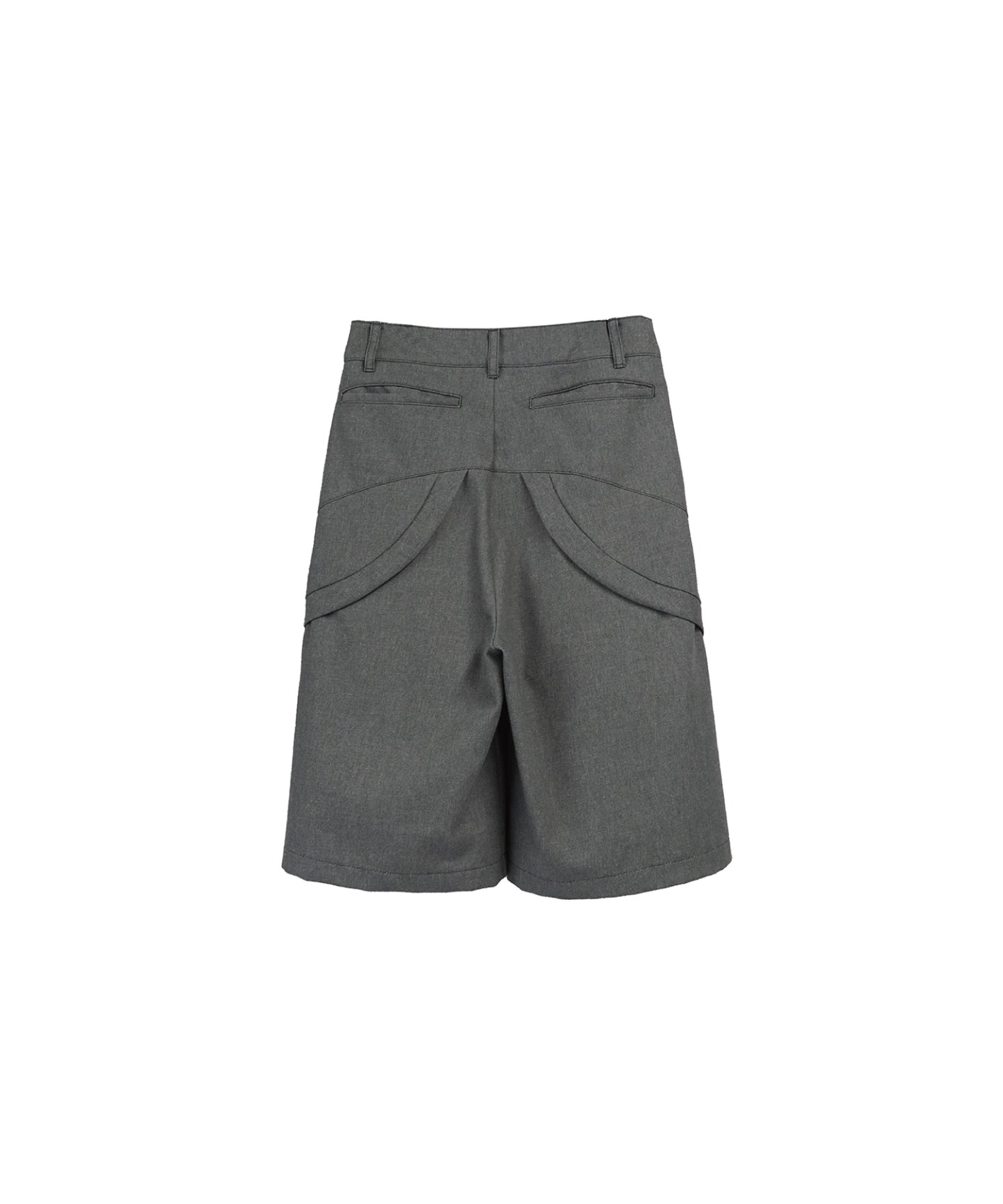 THREE-D DENIM WIDE CROPPED WIDE TROUSERS/ D-GRAY