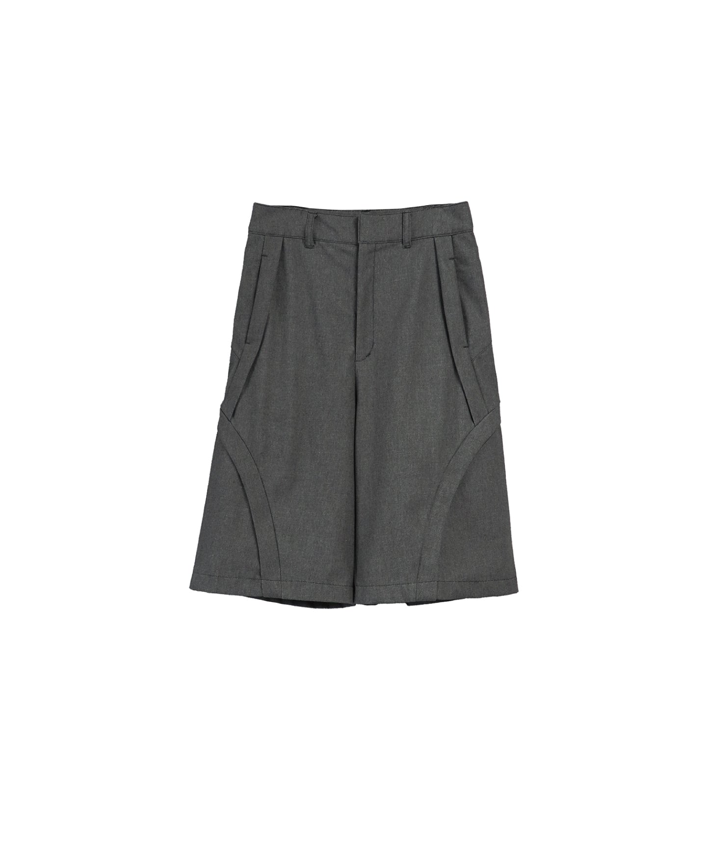 THREE-D DENIM WIDE CROPPED WIDE TROUSERS/ D-GRAY