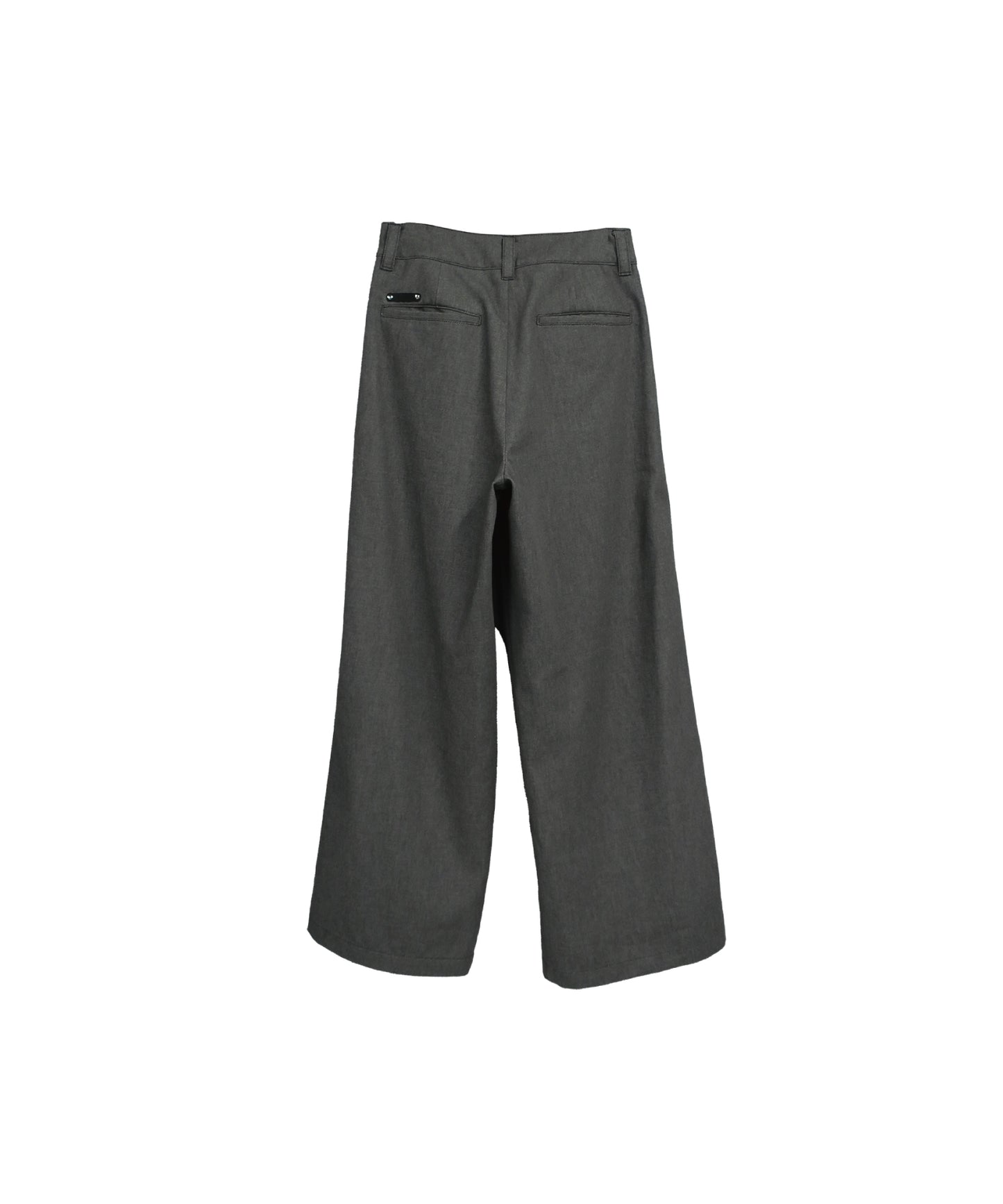 11oz WASHED DENIM  WIDE TROUSERS / D-GRAY