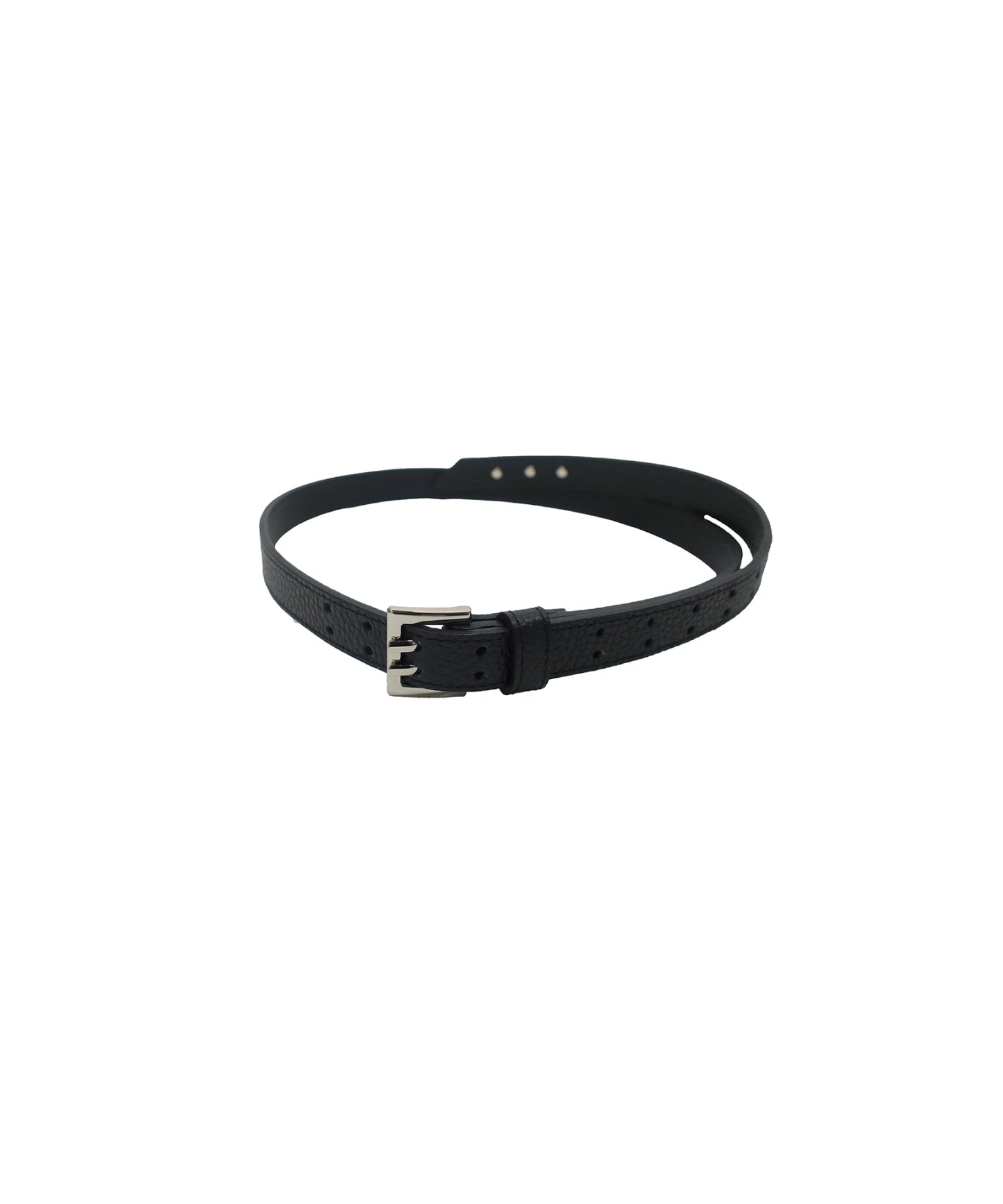 DOUBLE-PIN NARROW BELT / BLACK
