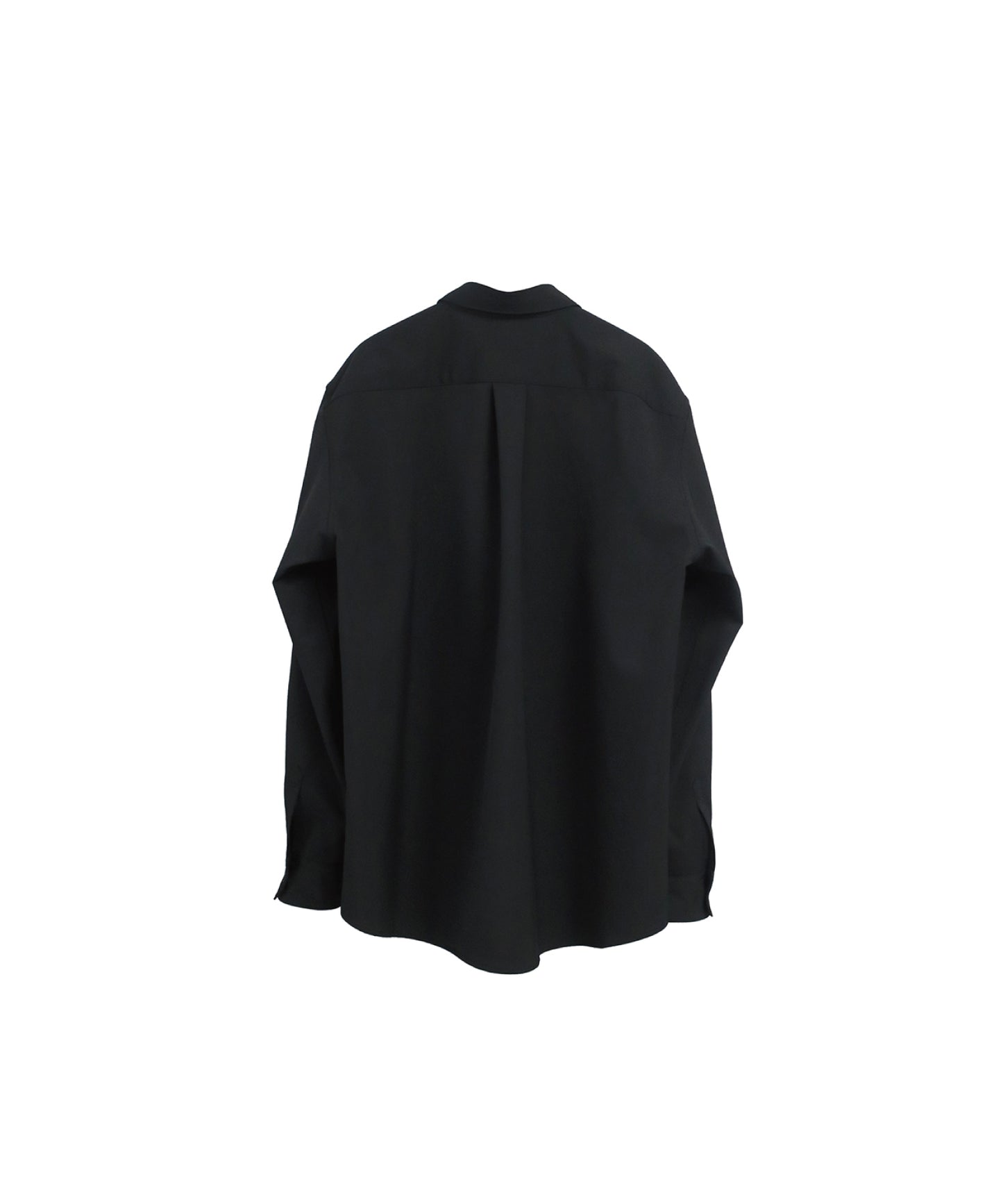FLEX GABARDINE WOOL BOX SHIRTS/ BLACK