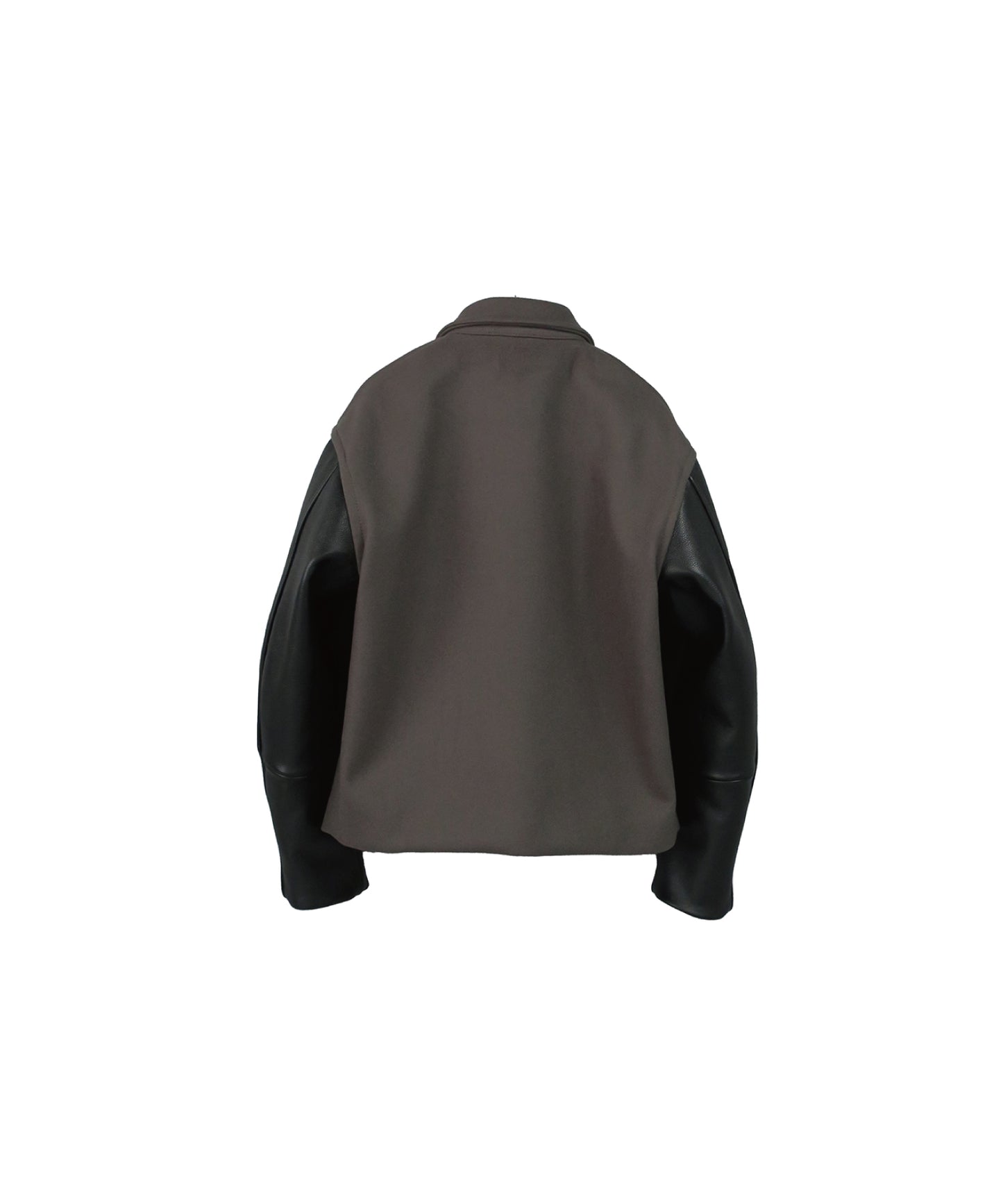 【RE-STOCK】ORIGINAL FULLING MELTON×COW LEATHER AUTHENTIC JACKET/ ORIGINAL GRAY×BLACK