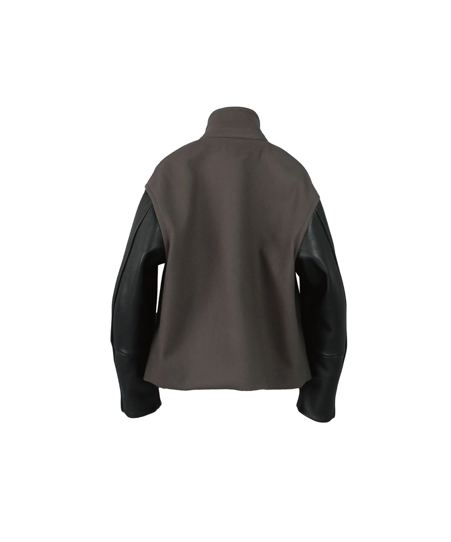 【RE-STOCK】ORIGINAL FULLING MELTON×COW LEATHER AUTHENTIC JACKET/ ORIGINAL GRAY×BLACK